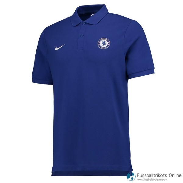 Chelsea Polo 2017-18 Blau Fussballtrikots Günstig